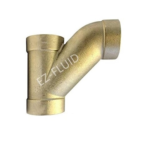 Ez-Fluid 2 x 2 x 1 1/2 DWV BRASS LONG TURN T-Y COMBO CxCXC EZDC70